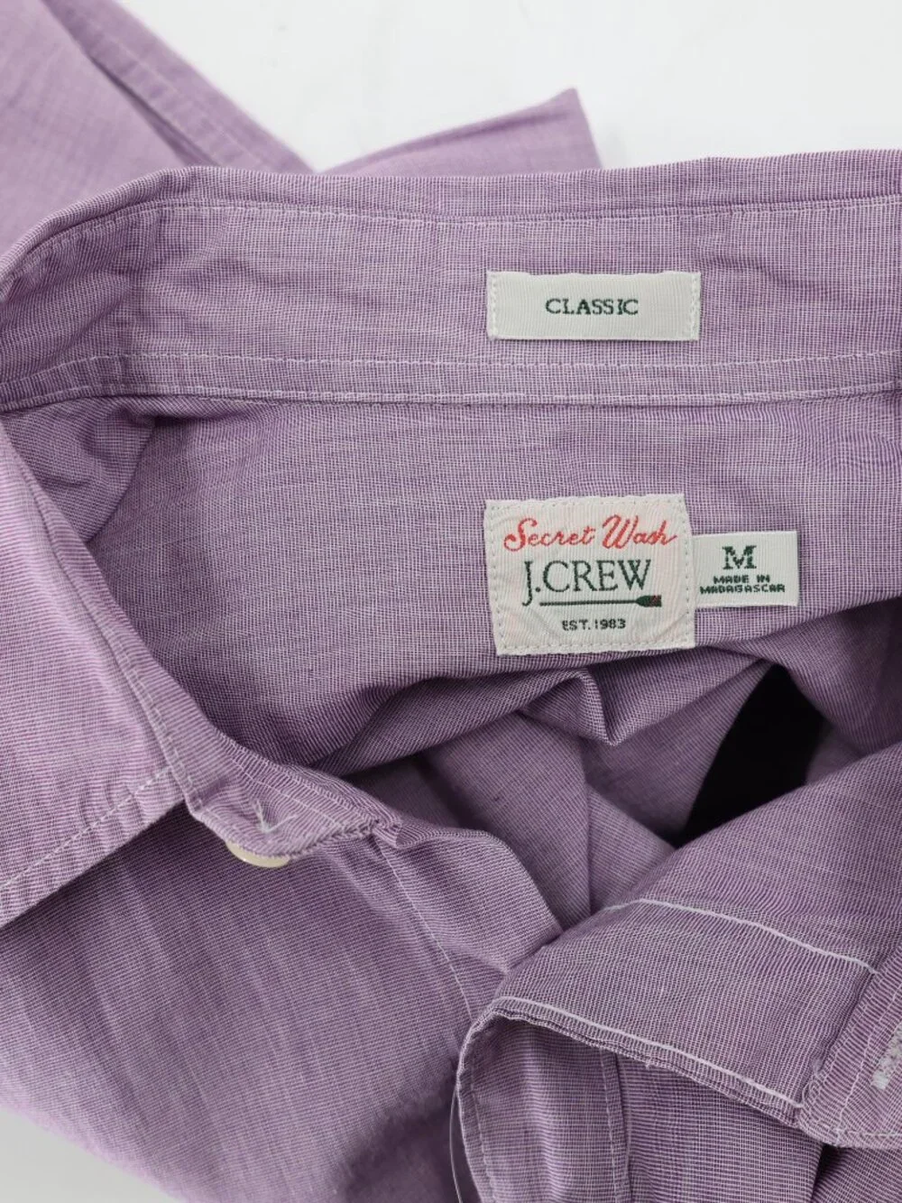 NWT J Crew Shirt Men’s Medium Secret Wash Classic Button Up Long Sleeve poplin